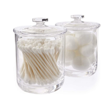 15-ounce Premium Quality Clear Plastic Apothecary Jar | 2 Pack